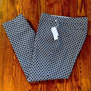 Dalia Navy & White Geo Cropped Ankle Pants